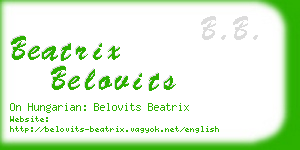 beatrix belovits business card